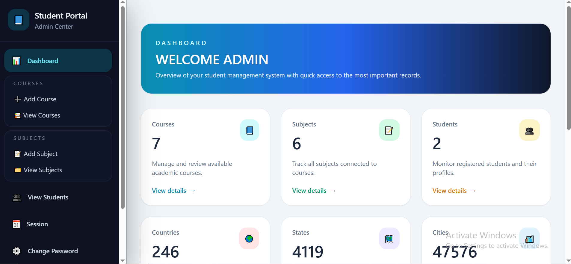 student management system